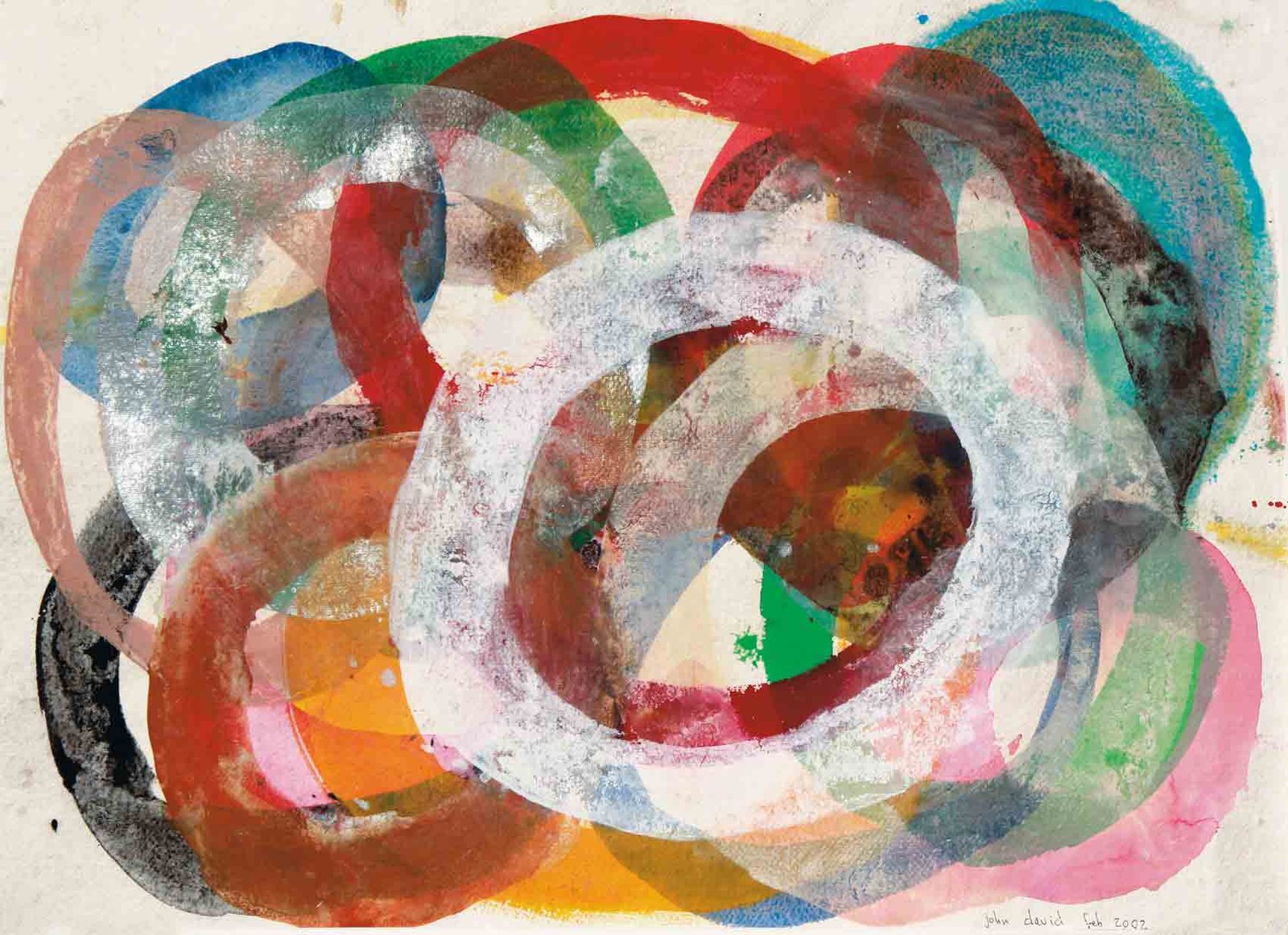 John David´s Gemälde Circles of Joy, Kunst