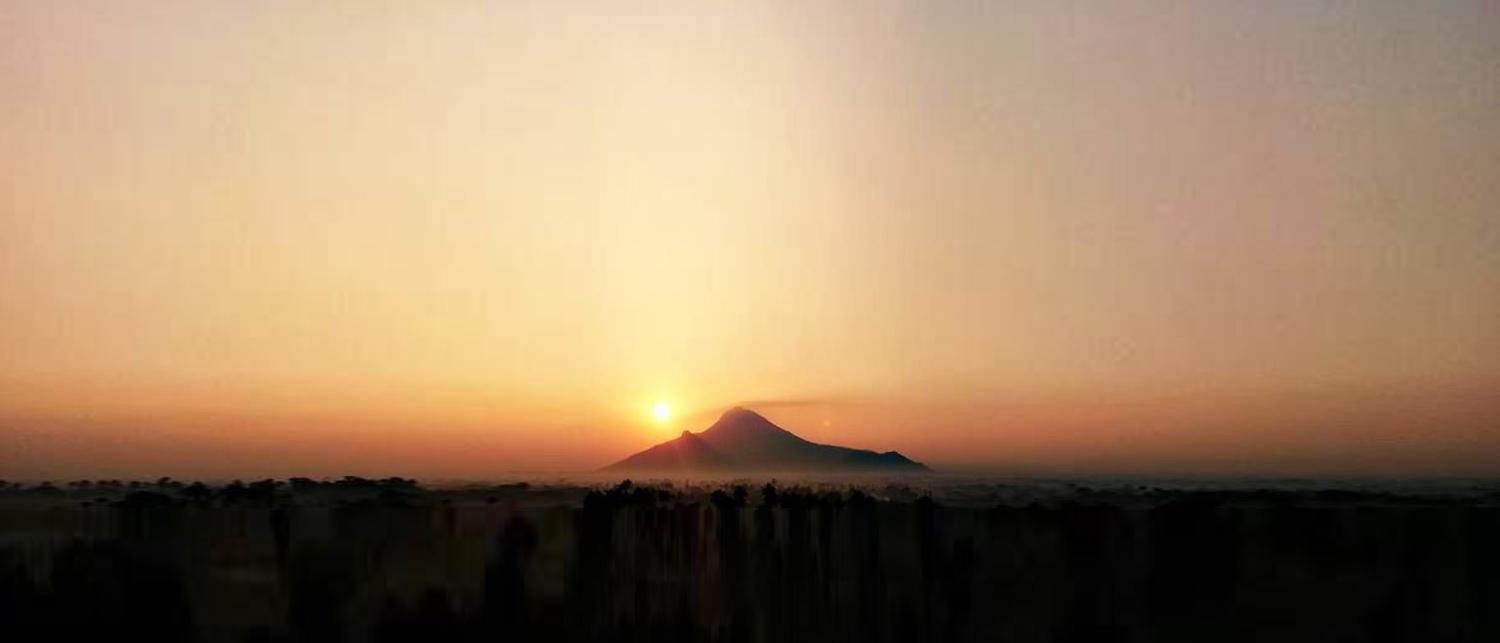 Om beautiful Arunachala at Sunrise